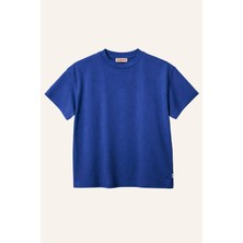 Zeyland Kız Erkek Çocuk Oversize T-Shirt  - Sax