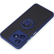Bezos Realme C53 Kılıf Montreal Yüzüklü Silikon Kapak - Lacivert