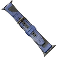 Bezos Watch 45MM Buff Deri Kordon - Lacivert