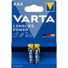 Varta Longlife Power Aaa Ince Kalem Pil 2'li Paket (Alkalin) 4 Adet