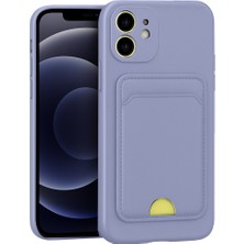 Bezos iPhone 11 Kılıf Kelvin Kartvizitli Silikon - Lila