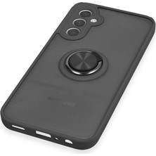 Bezos Galaxy A24 4g Kılıf Montreal Yüzüklü Silikon Kapak - Siyah