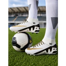 RUNSTEP Çoraplı Krampon Erkek Çocuklar İçin Plastik Malzemeden Üretilmiş Futbol Ayakkabısı