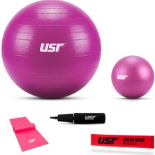 USR 552BM 20+55 Cm Pilates Topu + Pompa + 2 Lastik