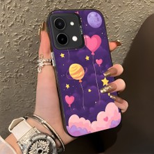 HONTINGA Vivo Y28 ile Uyumlu Kılıf Silikon Kenar Sert Arka Kamera Koruyucu Basitlik Anti Düşme Kamera Korumalı Balon Desen Couple Telefon Kılıfı Kadın ve Erkek Için Uygundur K1-1475
