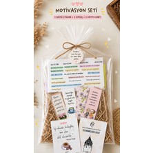 Fatofotofan Güçlenme Seti | Motivasyon Sticker Seti, Kitap Ayracı ve Motto Kartları Hediye Kutusu