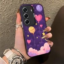 HONTINGA Tecno Camon 40 ile Uyumlu Kılıf Silikon Kenar Sert Arka Kamera Koruyucu Basitlik Anti Düşme Kamera Korumalı Balon Desen Couple Telefon Kılıfı Kadın ve Erkek Için Uygundur K1-1475