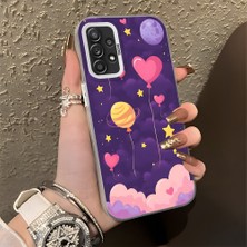 HONTINGA Samsung Galaxy A52S 5g ile Uyumlu Kılıf Silikon Kenar Sert Arka Kamera Koruyucu Basitlik Anti Düşme Kamera Korumalı Balon Desen Couple Telefon Kılıfı Kadın ve Erkek Için Uygundur K1-1475