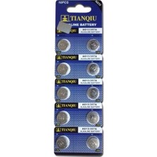 Tianqiu AG13/LR44H/357A Alkalin Pil 10'lu 1,5 V Düğme Pil Yüksek Performans