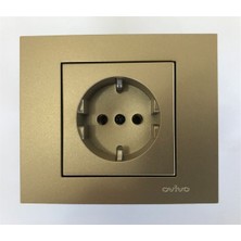 Ovivo Grano Titanyum Renkli Topraklı Elektrik Prizi Yüksek Malzeme Kalitesi ile Estetik Tasarım