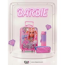 CLK Sports Barbie Çekçekli Anaokulu Çantası , Kalem Çantası - Suluk & Matara