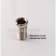 Peramics Franke uyumlu Evye Sifon Süzgeç Vidası Gri 2.5 cm Paslanmaz Malzeme ile Kolay Montaj