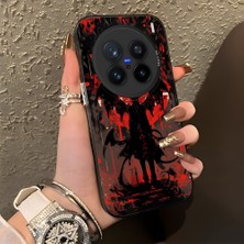 HONTINGA Vivo X200 Pro ile Uyumlu Kılıf Silikon Kenar Sert Arka Kamera Koruyucu Basitlik Anti Düşme Kamera Korumalı Karikatür Desen Couple Telefon Kılıfı Kadın ve Erkek Için Uygundur K1-1477
