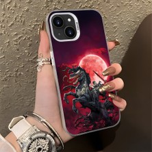 HONTINGA iPhone 15 Plus ile Uyumlu Kılıf Silikon Kenar Sert Arka Kamera Koruyucu Basitlik Anti Düşme Kamera Korumalı Anime Desen Couple Telefon Kılıfı Kadın ve Erkek Için Uygundur K1-1480