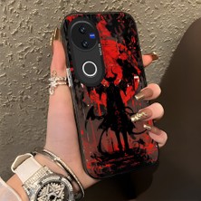 HONTINGA Vivo V50 ile Uyumlu Kılıf Silikon Kenar Sert Arka Kamera Koruyucu Basitlik Anti Düşme Kamera Korumalı Karikatür Desen Couple Telefon Kılıfı Kadın ve Erkek Için Uygundur K1-1477