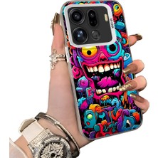 HONTINGA Oppo Find X9 Pro 5g ile Uyumlu Kılıf Silikon Kenar Sert Arka Kamera Koruyucu Basitlik Anti Düşme Kamera Korumalı Karikatür Desen Couple Telefon Kılıfı Kadın ve Erkek Için Uygundur K1-1476