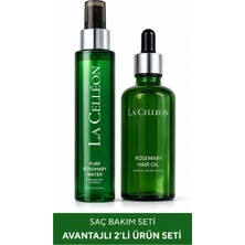 La Celleon Biberiye Saç Bakım Seti | Saf Biberiye Suyu 100 ml + Biberiye Saç Yağı 50 ml | Yıpranmış ve Dökülmeye Eğilimli Saçlar Için