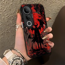 HONTINGA Vivo V50 Lite ile Uyumlu Kılıf Silikon Kenar Sert Arka Kamera Koruyucu Basitlik Anti Düşme Kamera Korumalı Karikatür Desen Couple Telefon Kılıfı Kadın ve Erkek Için Uygundur K1-1477