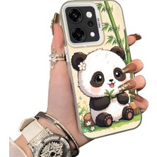 HONTINGA Oppo Reno 14 Pro 5g ile Uyumlu Kılıf Silikon Kenar Sert Arka Kamera Koruyucu Basitlik Anti Düşme Kamera Korumalı Panda Desen Couple Telefon Kılıfı Kadın ve Erkek Için Uygundur K1-1478