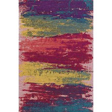 Kilim Home Estetik ve Enerjik Tasarım Modern Salon Pamuk Taban Halısı MARS527