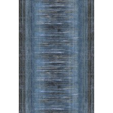 Kilim Home Estetik Çizgili Modern Salon Pamuk Taban Halısı - Mavi/antrasit MARS525