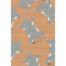 Kilim Home Leopar Desenli Modern Dekoratif Pamuk Taban Halı - MARS529