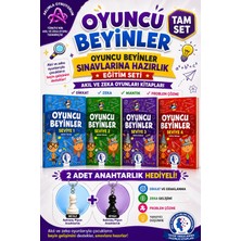 Pat Yayınları OYUNCU BEYİNLER SEVİYE 1-2-3-4 TAM SET | Akıl ve Zeka Oyunları Eğitim Kitapları | TAZOF Sınavlarına Hazırlık | 2 Adet Satranç Piyon Anahtarlık Hediyeli
