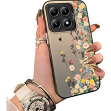 HONTINGA Xiaomi 14T 5g ile Uyumlu Kılıf Silikon Kenar Sert Arka Kamera Koruyucu Basitlik Anti Düşme Kamera Korumalı Çiçekli Desen Couple Telefon Kılıfı Kadın ve Erkek Için Uygundur K1-1483