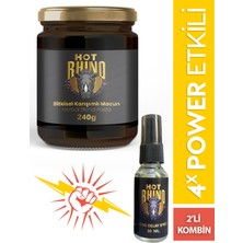 Lidyada Hot Rhino Ballı Atom Kuvvet Macunu 240GR ve 1 Adet Gec Sprey