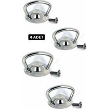 Doğuş Mutfak 4 Adet Metal Lüx Cam Kapak Tepesi Kulp ile Dayanıklı Kullanım