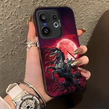 HONTINGA Vivo X200 Fe ile Uyumlu Kılıf Silikon Kenar Sert Arka Kamera Koruyucu Basitlik Anti Düşme Kamera Korumalı Anime Desen Couple Telefon Kılıfı Kadın ve Erkek Için Uygundur K1-1480