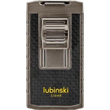 Lubinski Yeni Stil Delicili Çift Torch Puro Çakmağı Gunmetal LB-146