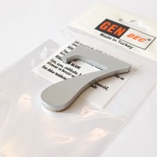 Gendec Kapı Numarası 7cm No:7 Metalik Gri Kendinden Yapışkanlı Numara 5mm Kalınlık Özellikli
