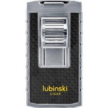 Lubinski Yeni Stil Delicili Çift Torch Puro Çakmağı Silver LB-102