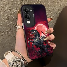 HONTINGA Vivo Y04 ile Uyumlu Kılıf Silikon Kenar Sert Arka Kamera Koruyucu Basitlik Anti Düşme Kamera Korumalı Anime Desen Couple Telefon Kılıfı Kadın ve Erkek Için Uygundur K1-1480