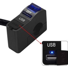Monero USB Şarj + Sis Farı Aç Kapa Gidon Bağlantı Işıklı