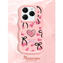 HONTINGA Tecno Spark 20 Pro Uyumlu Kılıf Düşüme Önleyici Basitlik Anti Düşme Kamera Koruyucu Basit Pembe Yumuşak Silikon Couple Telefon Kılıfı Kalp Desen K9-0254