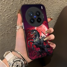 HONTINGA Vivo X200 Pro ile Uyumlu Kılıf Silikon Kenar Sert Arka Kamera Koruyucu Basitlik Anti Düşme Kamera Korumalı Anime Desen Couple Telefon Kılıfı Kadın ve Erkek Için Uygundur K1-1480
