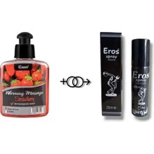 Lidyada Süper Çilek Aromalı Cinsel Masaj Yağı 100 ml + Eros G.ctrci Sprey 20 ml