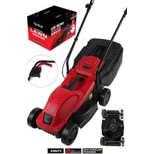 Assur 1200W 30L Toplama Torbalı Elektrikli Çim Biçme Makinesi