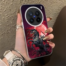 HONTINGA Vivo X200 Pro ile Uyumlu Kılıf Silikon Kenar Sert Arka Kamera Koruyucu Basitlik Anti Düşme Kamera Korumalı Anime Desen Couple Telefon Kılıfı Kadın ve Erkek Için Uygundur K1-1480