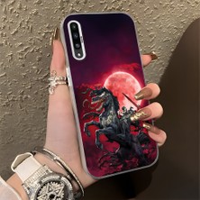 HONTINGA Samsung Galaxy A30S ile Uyumlu Kılıf Silikon Kenar Sert Arka Kamera Koruyucu Basitlik Anti Düşme Kamera Korumalı Anime Desen Couple Telefon Kılıfı Kadın ve Erkek Için Uygundur K1-1480