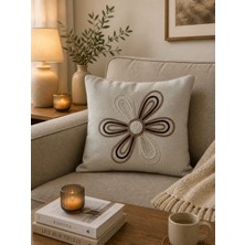 Livera Home Modern Pullu, Taşlı & Punch Nakışlı Kırlent Kılıfı (43X43)