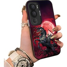 HONTINGA Vivo Y31 5g ile Uyumlu Kılıf Silikon Kenar Sert Arka Kamera Koruyucu Basitlik Anti Düşme Kamera Korumalı Anime Desen Couple Telefon Kılıfı Kadın ve Erkek Için Uygundur K1-1480