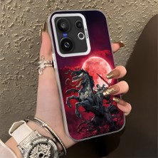 HONTINGA Vivo X200 Fe ile Uyumlu Kılıf Silikon Kenar Sert Arka Kamera Koruyucu Basitlik Anti Düşme Kamera Korumalı Anime Desen Couple Telefon Kılıfı Kadın ve Erkek Için Uygundur K1-1480