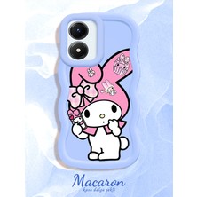 HONTINGA Vivo Y02S Uyumlu Kılıf Düşüme Önleyici Basitlik Anti Düşme Kamera Koruyucu Basit Mavi Yumuşak Silikon Couple Telefon Kılıfı Melody Desen K9-0250