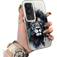 HONTINGA Vivo Y31 5g ile Uyumlu Kılıf Silikon Kenar Sert Arka Kamera Koruyucu Basitlik Anti Düşme Kamera Korumalı Aslan Desen Couple Telefon Kılıfı Kadın ve Erkek Için Uygundur K1-1484