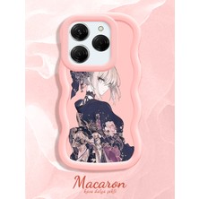 HONTINGA Tecno Spark 20 Pro Uyumlu Kılıf Düşüme Önleyici Basitlik Anti Düşme Kamera Koruyucu Basit Pembe Yumuşak Silikon Couple Telefon Kılıfı Güzel Kız Desen K9-0253