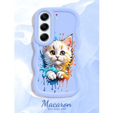 HONTINGA Tecno Camon 40 Uyumlu Kılıf Düşüme Önleyici Basitlik Anti Düşme Kamera Koruyucu Basit Mavi Yumuşak Silikon Couple Telefon Kılıfı Kedi Desen K9-0251
