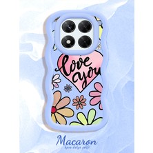 HONTINGA Xiaomi Redmi Note 14 Pro 4g Uyumlu Kılıf Düşüme Önleyici Basitlik Anti Düşme Kamera Koruyucu Basit Mavi Yumuşak Silikon Couple Telefon Kılıfı Çiçekli Desen K9-0255